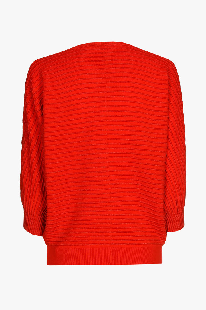 Glanzende Trui In Roodtint