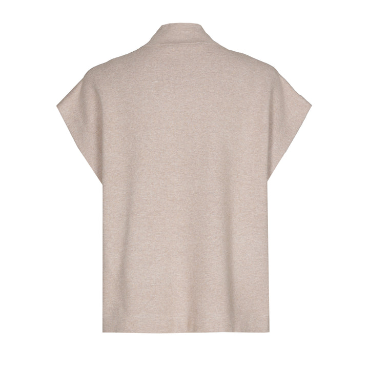 Cappuccinokleurige Mouwloze Vest