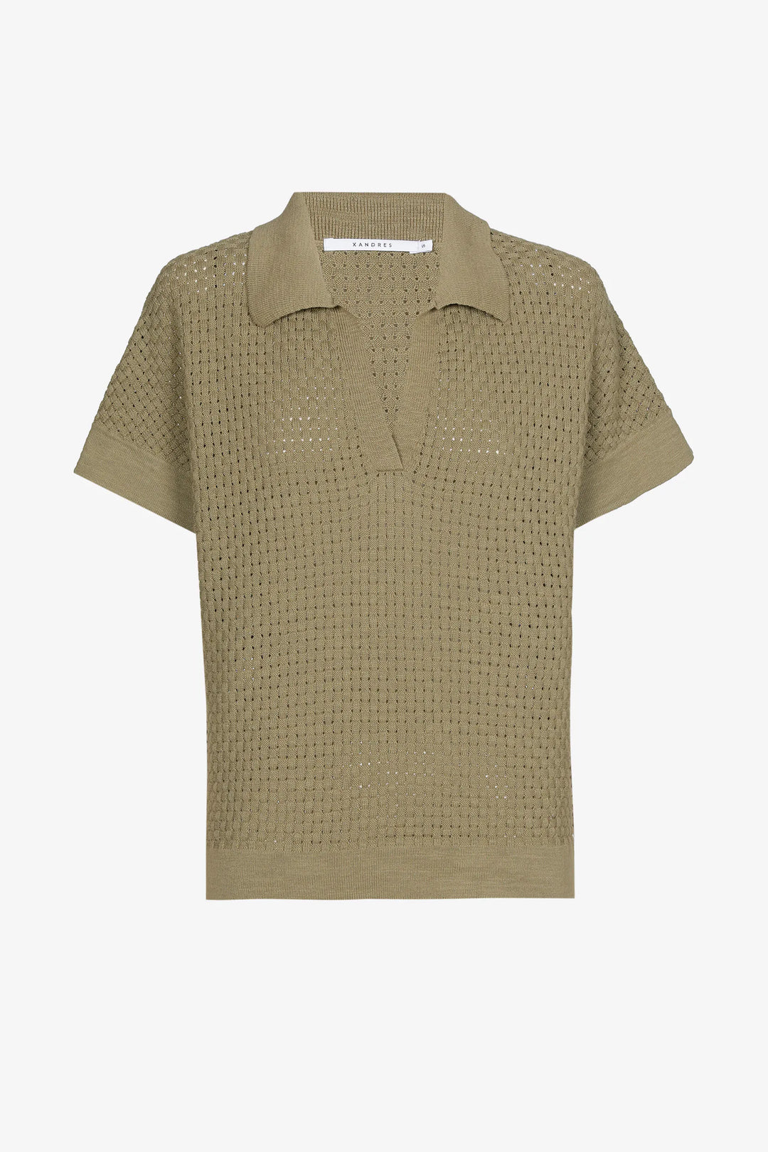 Kaki Gebreide Polotrui