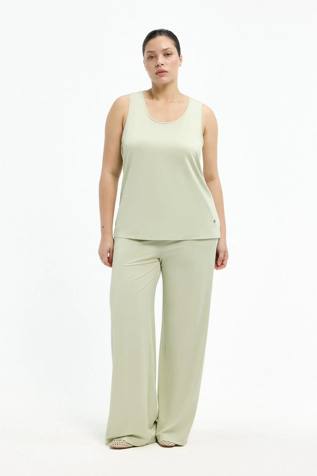 Zachte Broek Met Rechte Pijpen