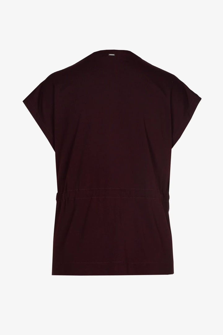 Mouwloze cardigan met strik
