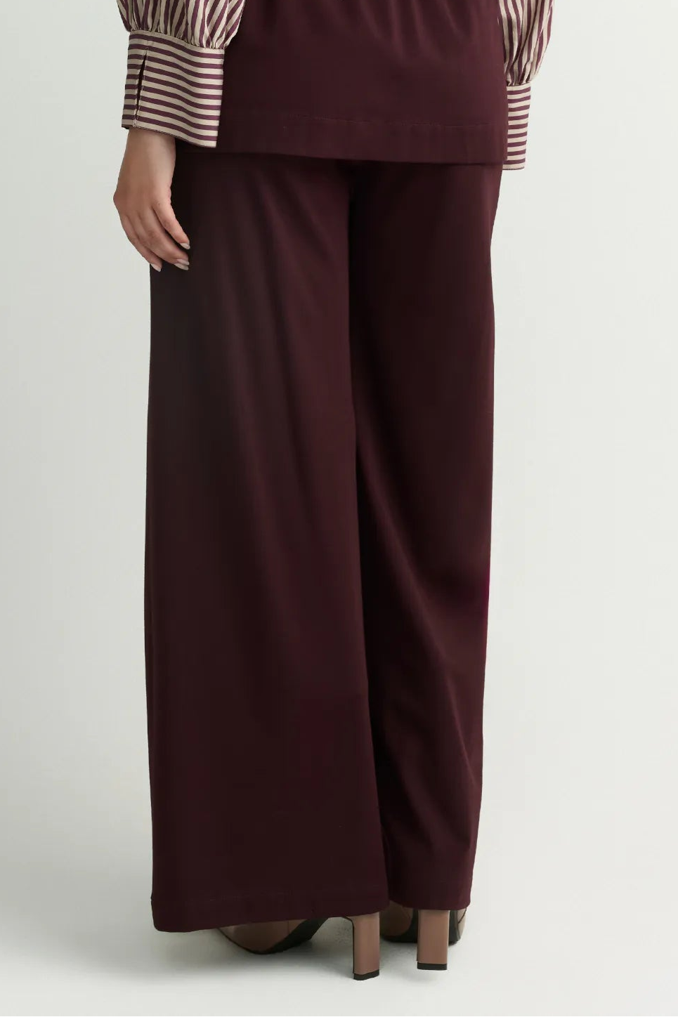Wijde Broek in mooie raspberry kleur