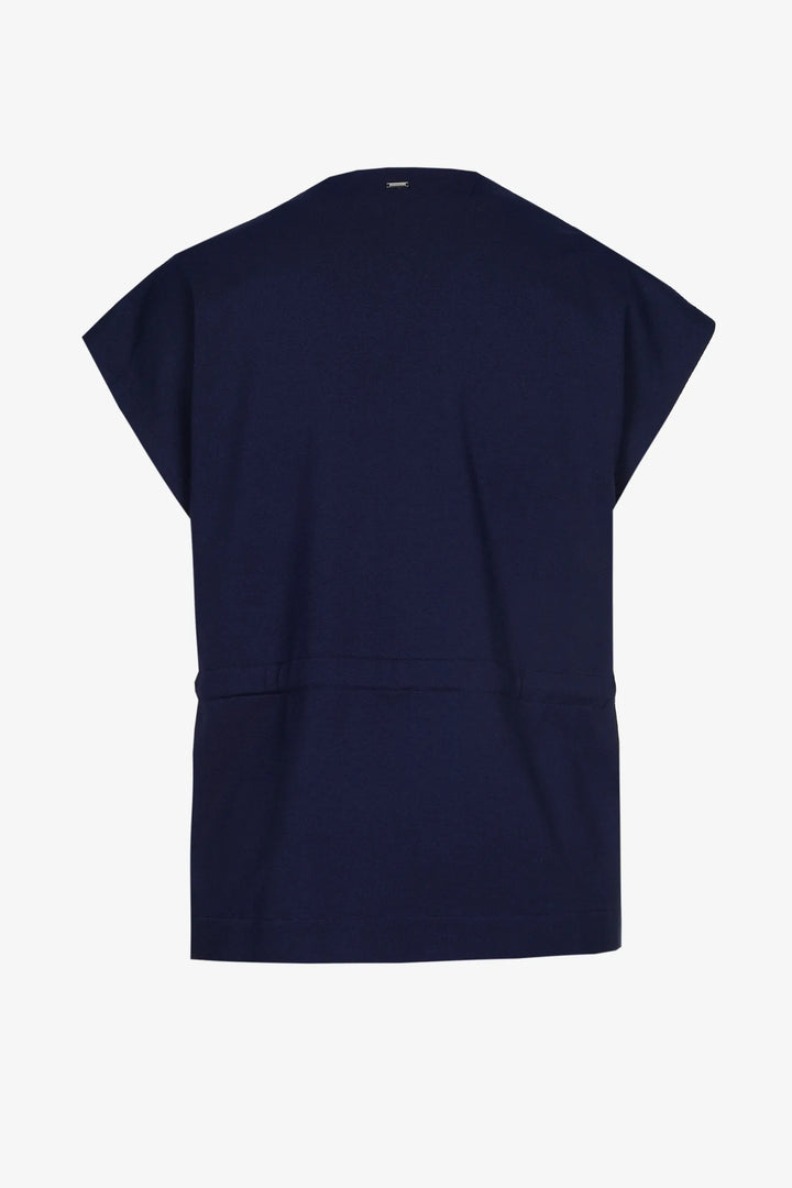 Mouwloze cardigan met strik