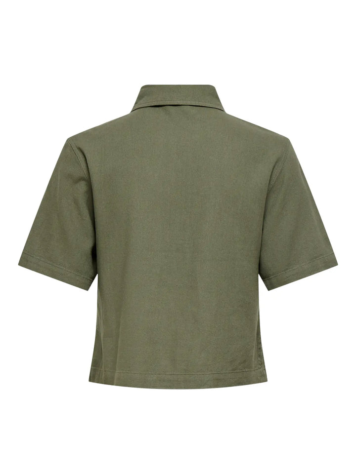 Linnen Blouse Korte Mouwen