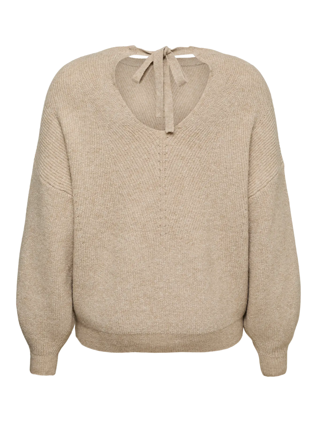Beige Trui met Rugstrik