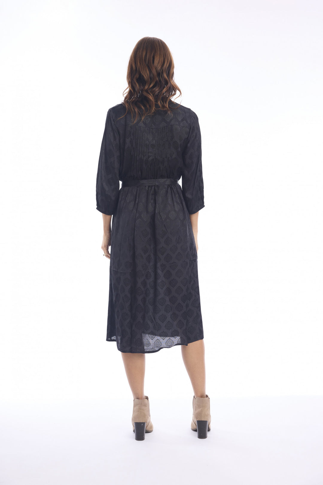 Zwarte Elegante Midi Jurk