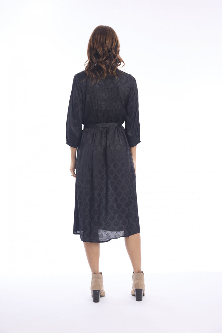 Zwarte Elegante Midi Jurk