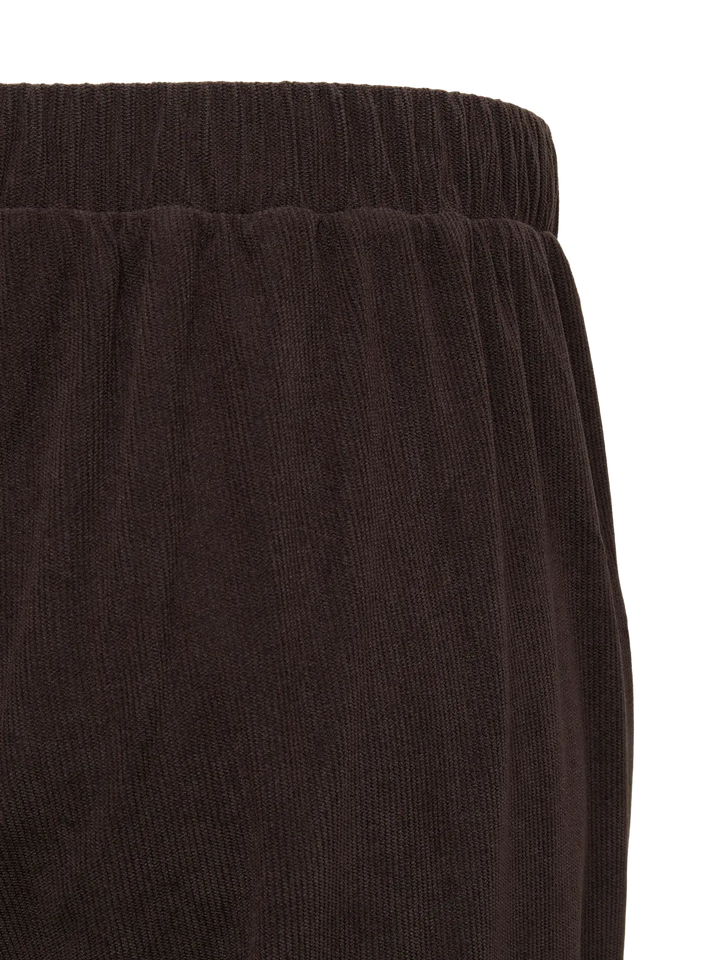 Bruine Rib Flared Broek