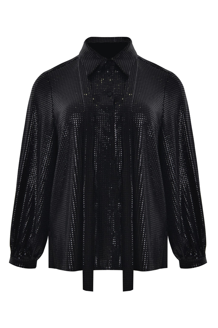 Zwarte Glitter Blouse