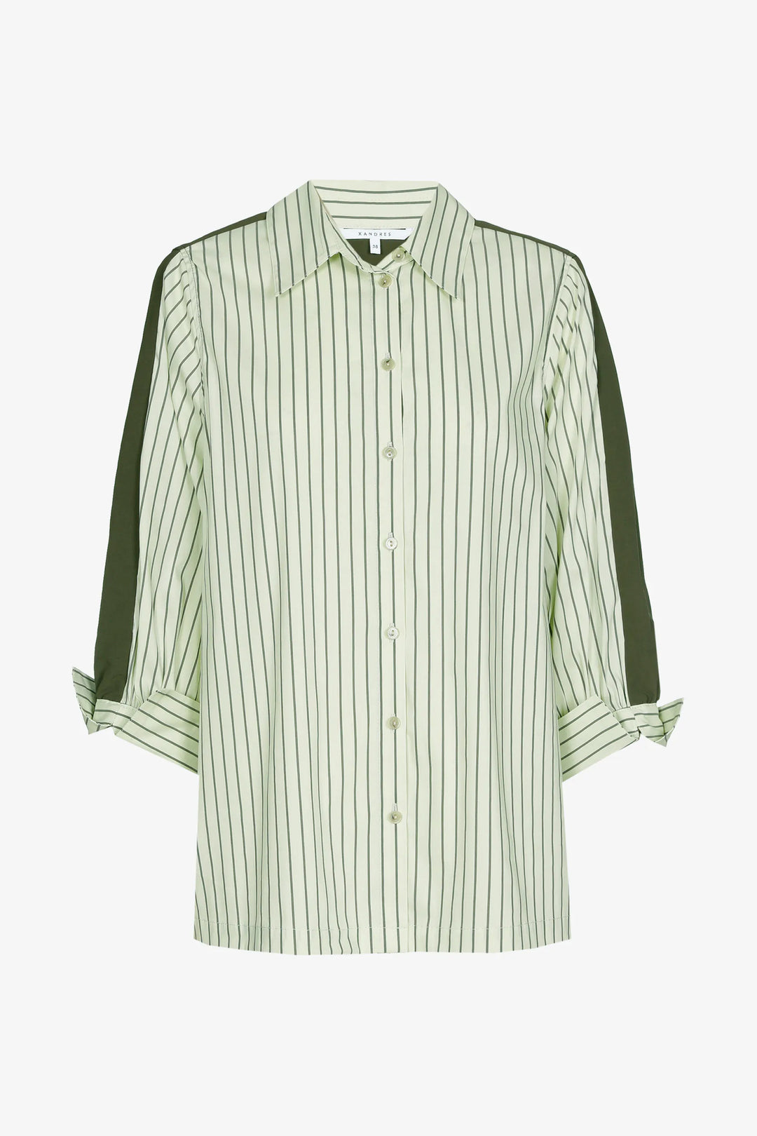 Blouse Met Strepen En Contrasterende Rug