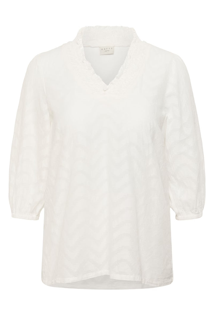 Luchtige Blouse Met Zigzagpatroon En Ruches