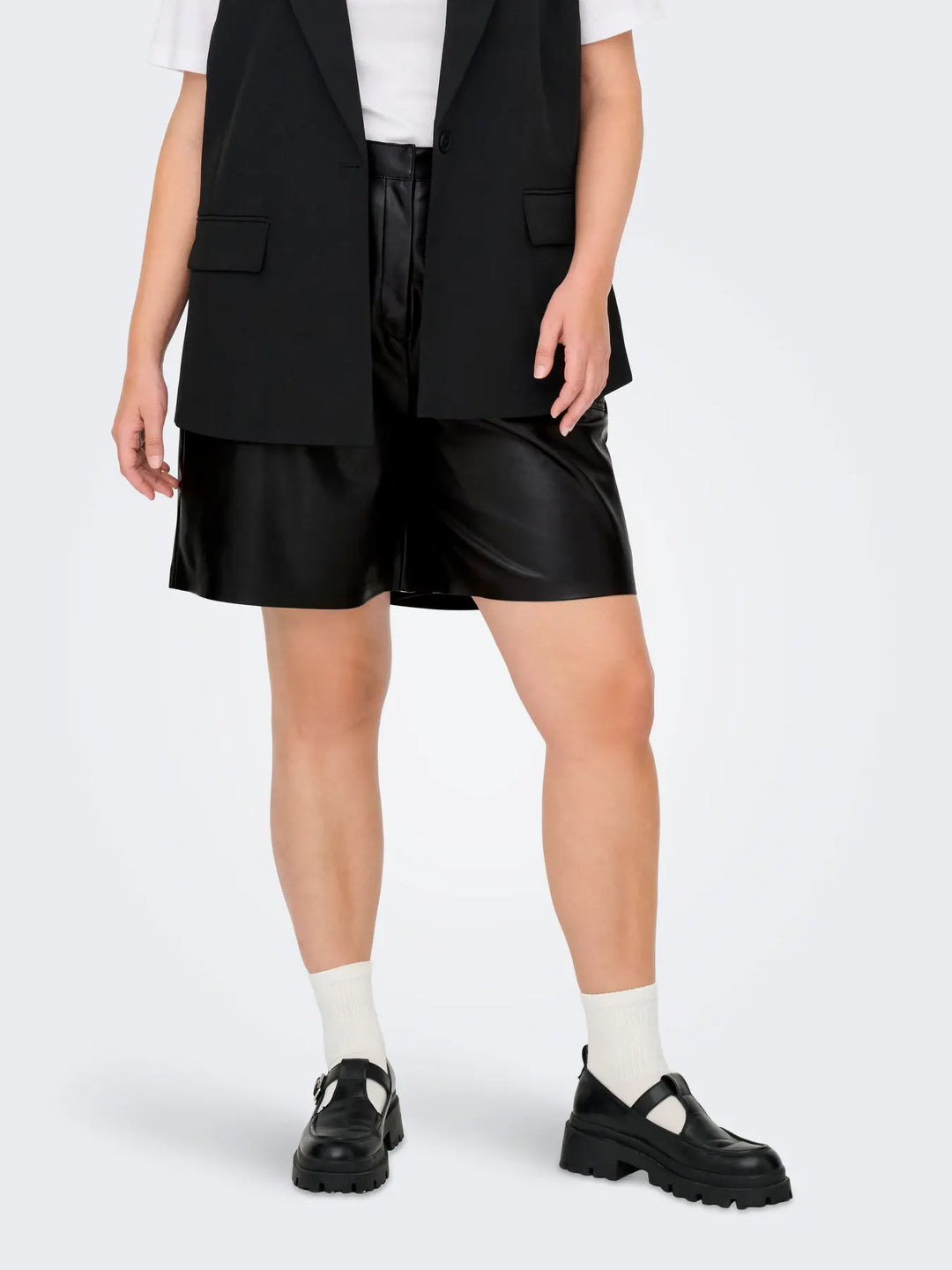 Faux Leather Shorts