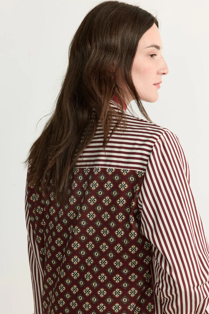 Gestreepte Printblouse
