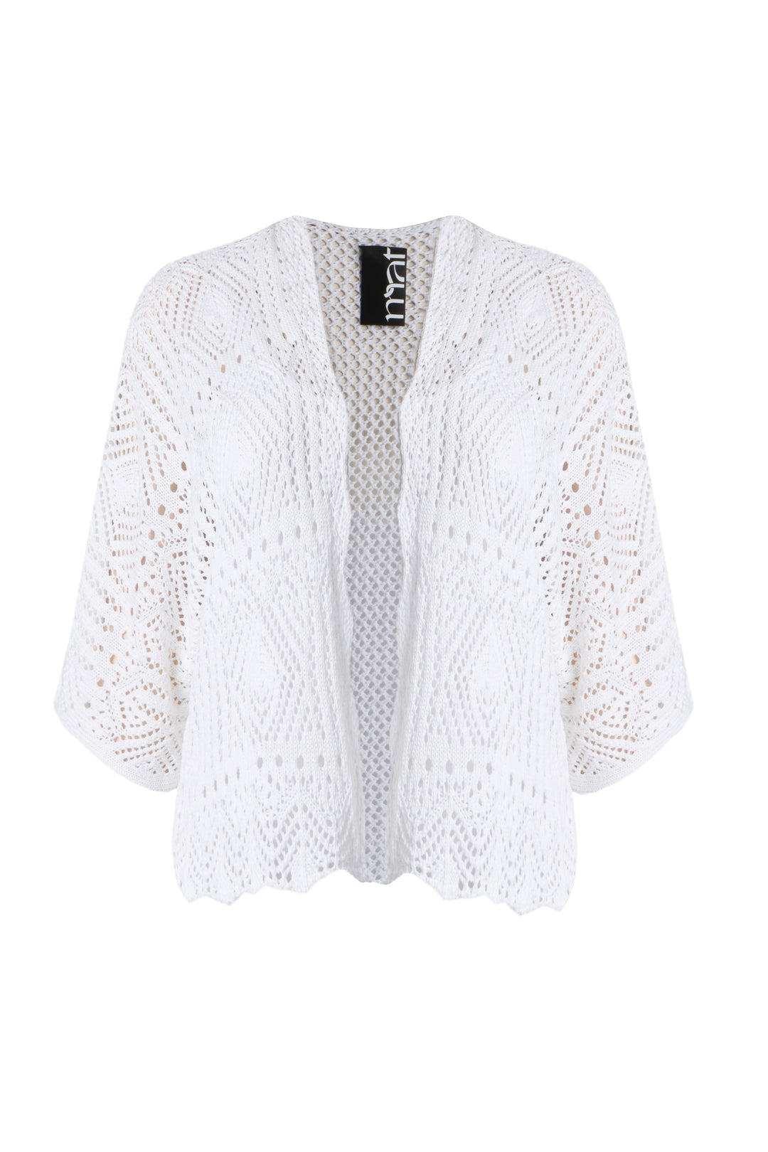 Witte Gehaakte Korte Vest