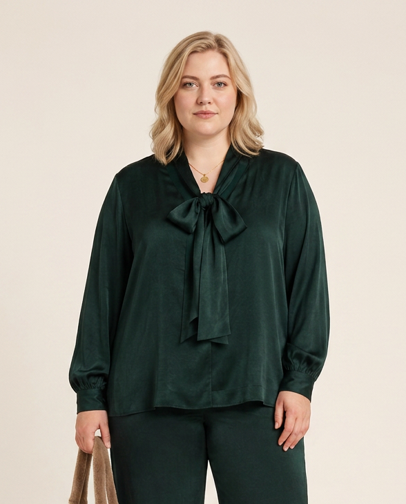 Blouse met Strikhals