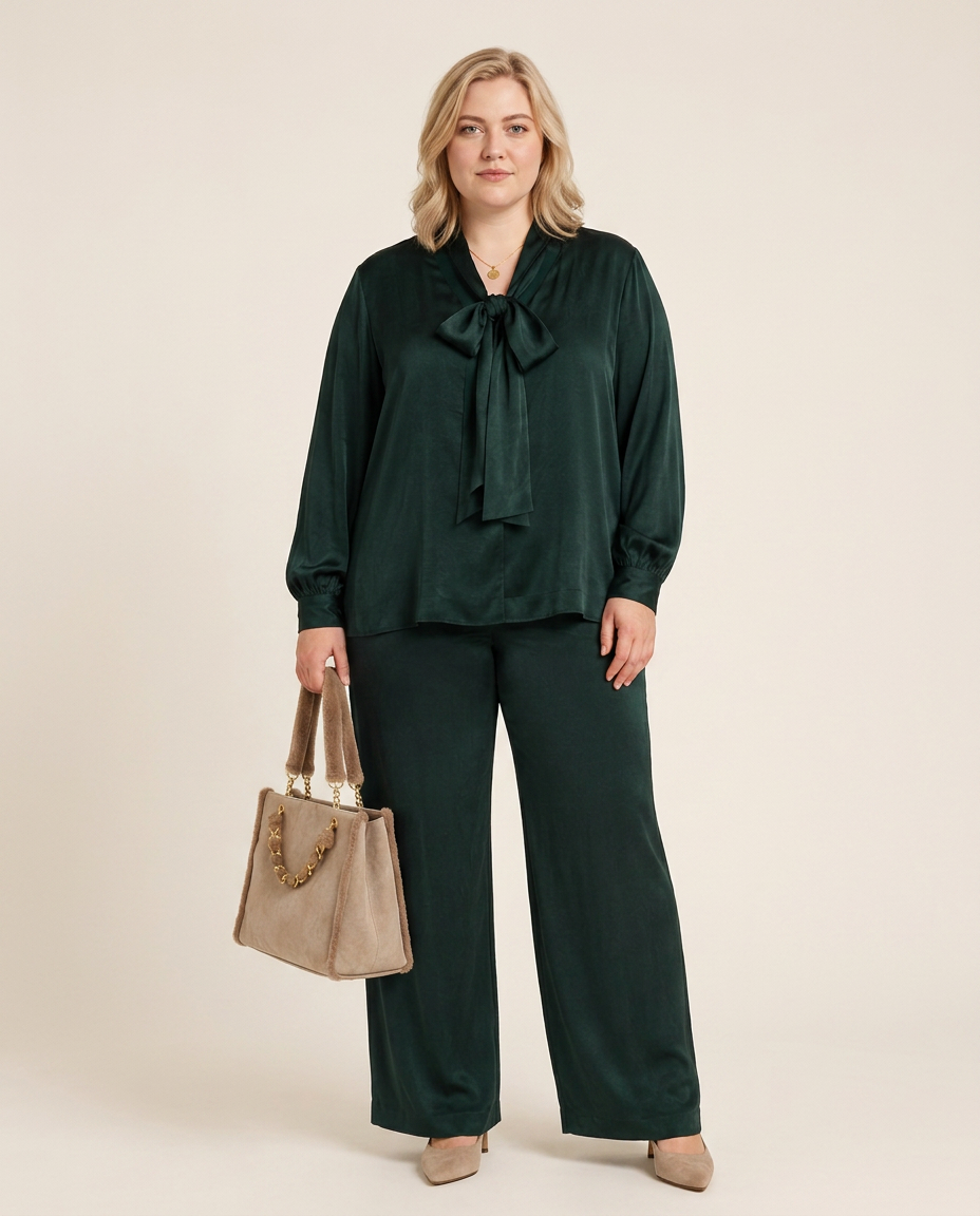 Wijde Cupro Broek