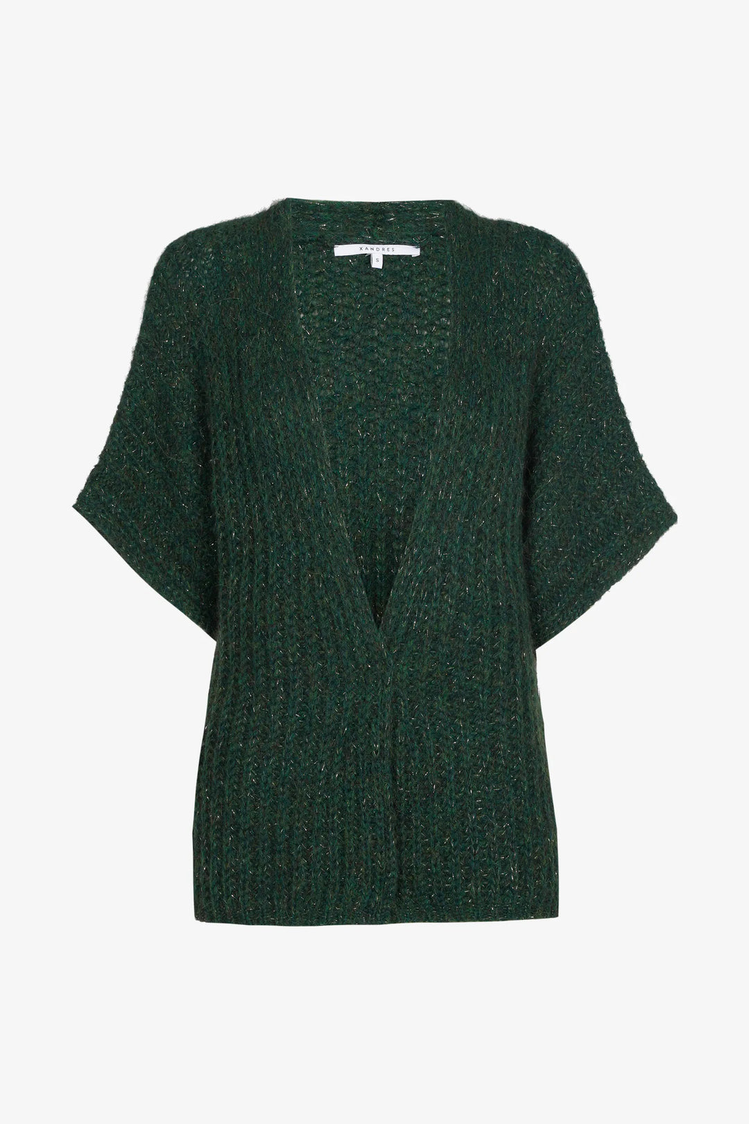 Groene Mohair Cardigan met Alpaca