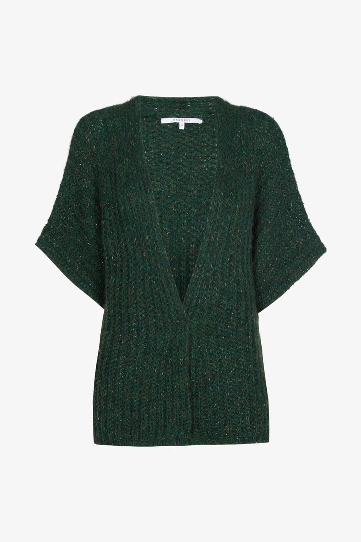 Groene Mohair Cardigan met Alpaca