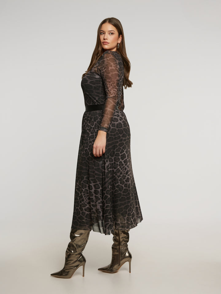 Plussize Tule Rok Luipaardprint