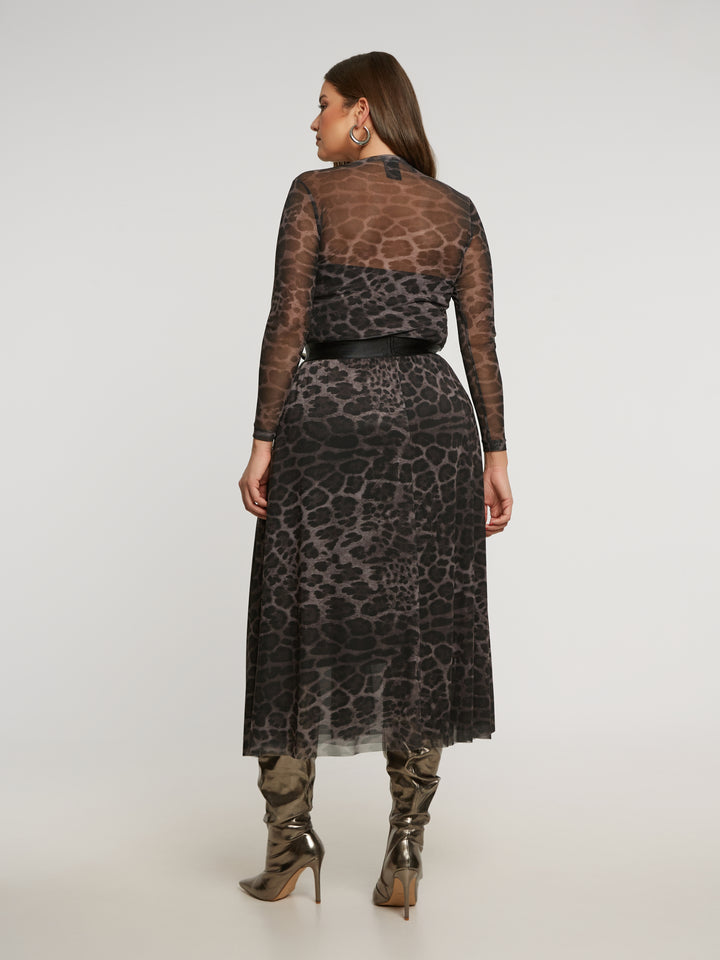 Plussize Tule Rok Luipaardprint