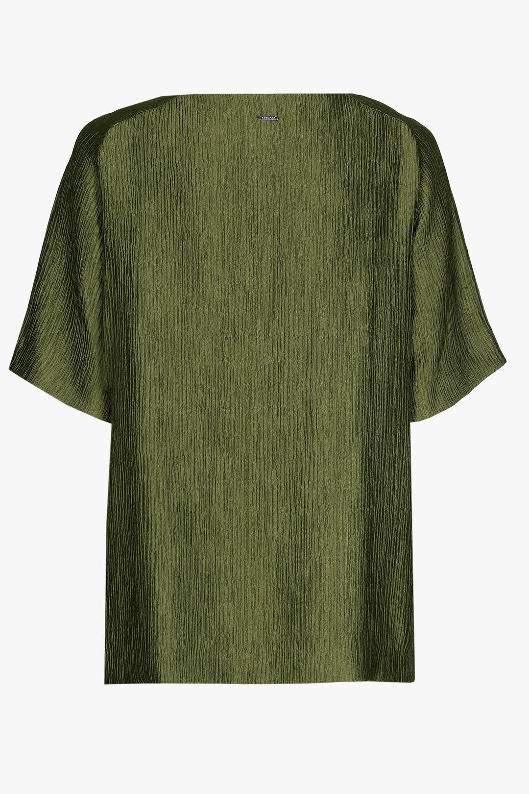 kaki blouse met satijnlook - xandres - - grote maten - dameskleding - kledingwinkel - herent - leuven