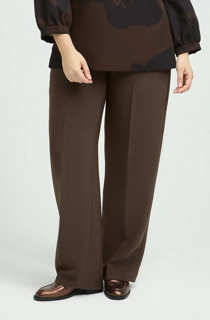 Geklede Broek Met Wijde Pijpen