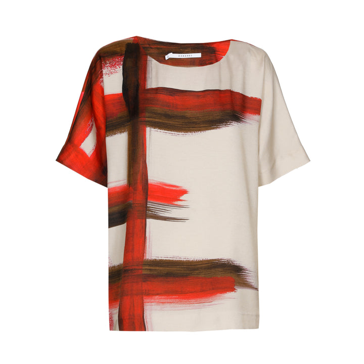 Shiny Scarlet Aquarel Blouse