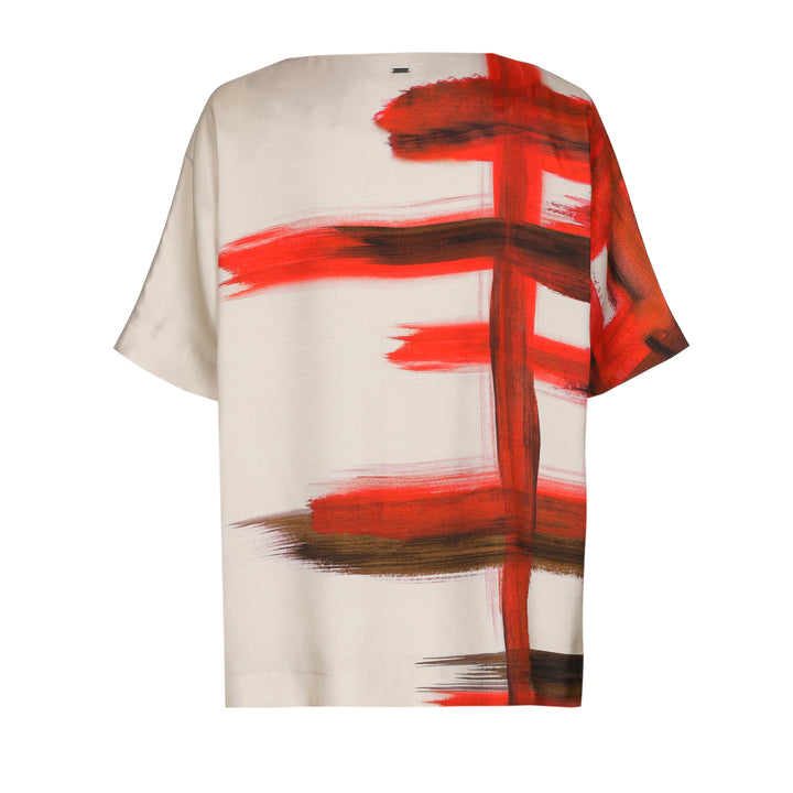 Shiny Scarlet Aquarel Blouse