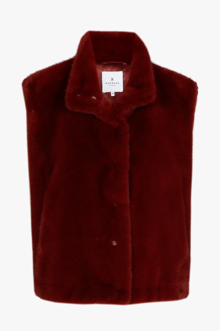 Stijlvolle bomber bodywarmer in winter wine