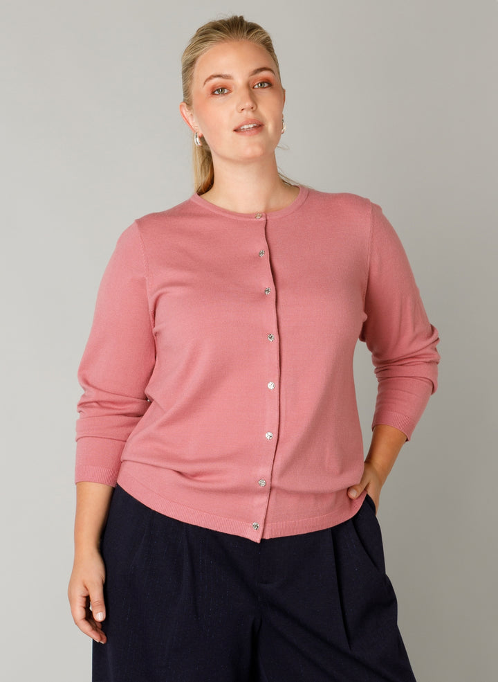 Roze Fijngebreid Vestje