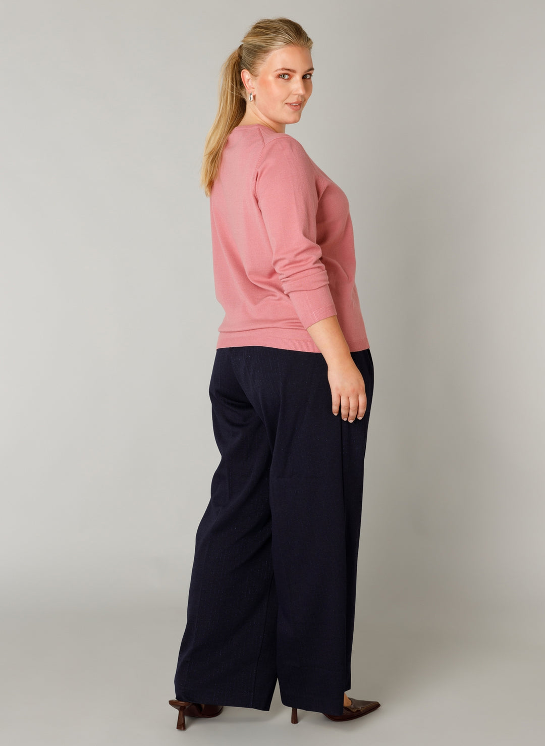 Roze Fijngebreid Vestje