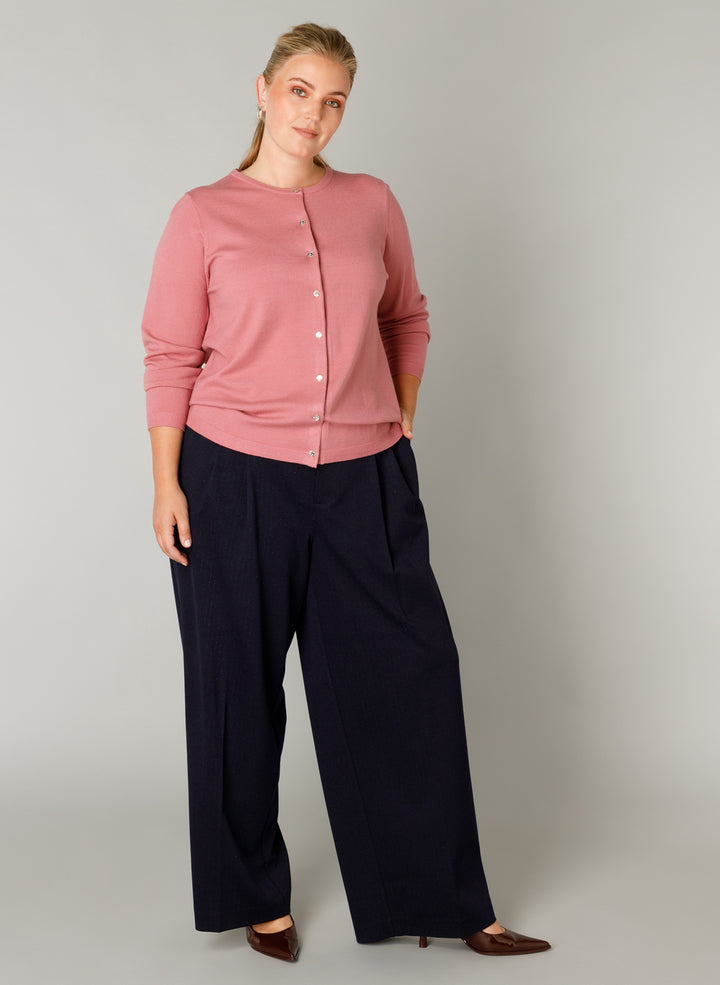 Roze Fijngebreid Vestje