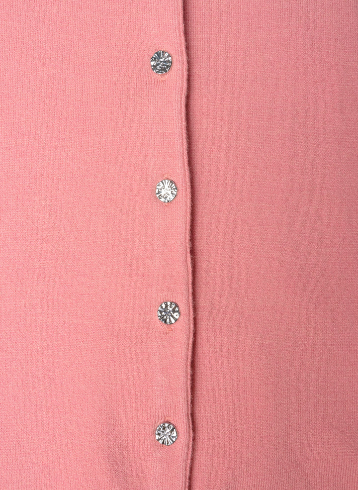 Roze Fijngebreid Vestje