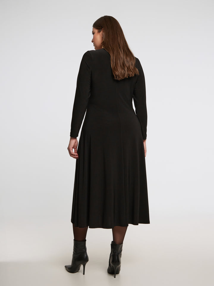 Elegante Plussize V-hals Maxi-jurk