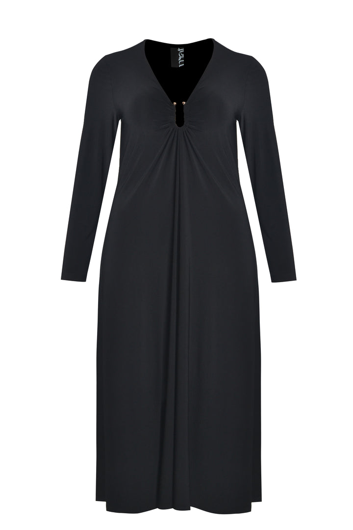 Elegante Plussize V-hals Maxi-jurk