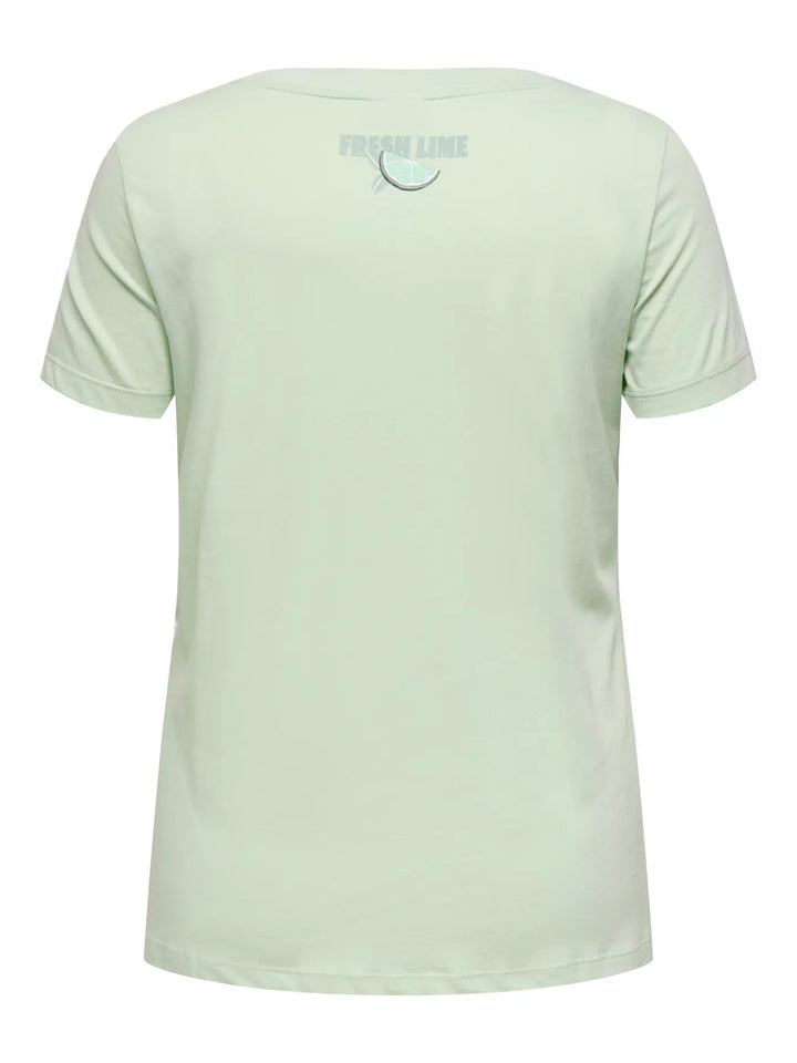 Mintgroene T-Shirt Met Fresh Lime Print