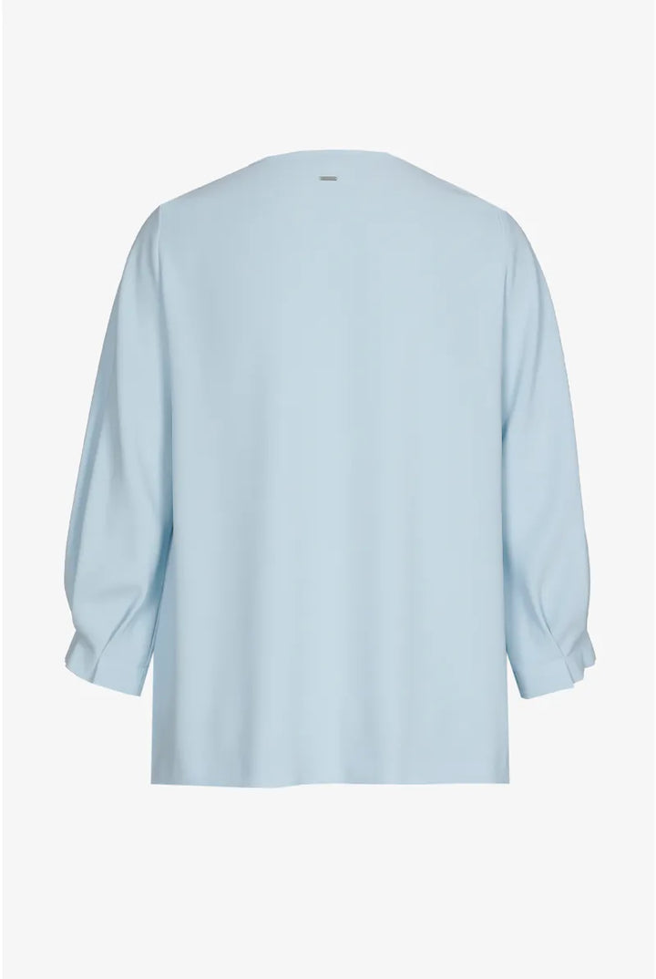 Lichtblauwe Blouse met V-hals