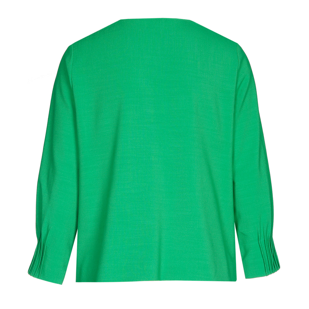 Irish green blouse van Milano crêpe - xandres - HAJSIE-groen - grote maten - dameskleding - kledingwinkel - herent - leuven