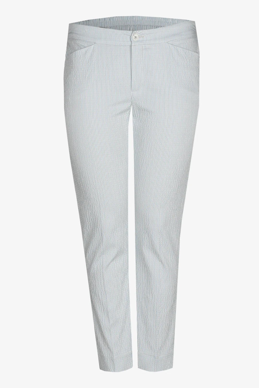 Gestreepte rechte broek blauw-wit