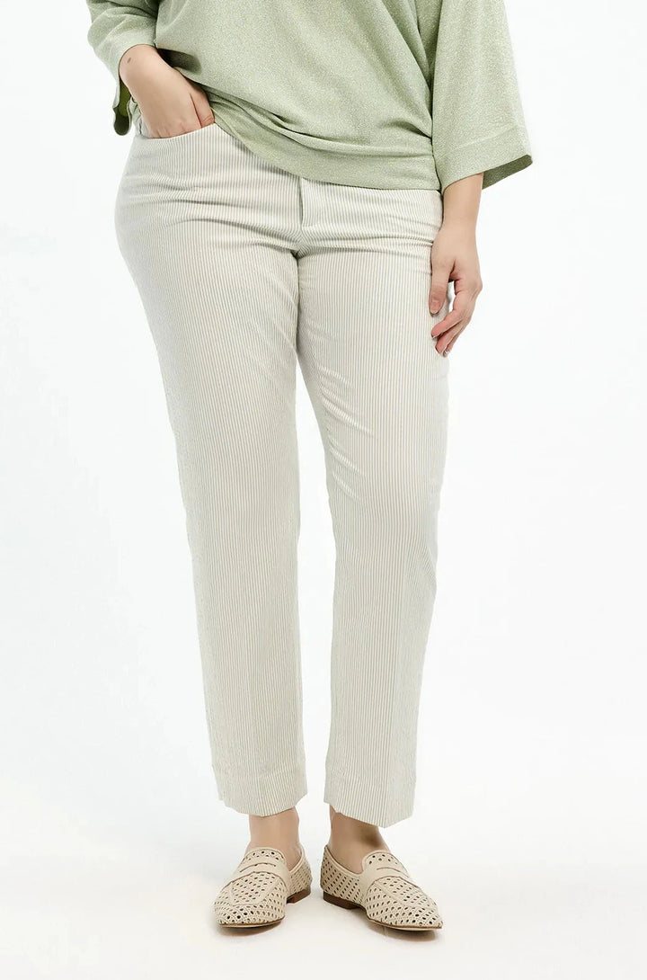 Gestreepte rechte broek