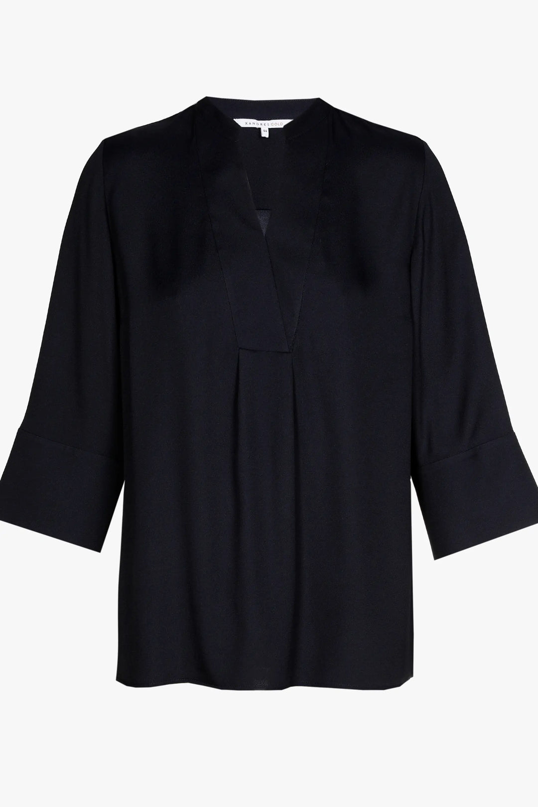 navy blouse met v-hals - xandres - - grote maten - dameskleding - kledingwinkel - herent - leuven
