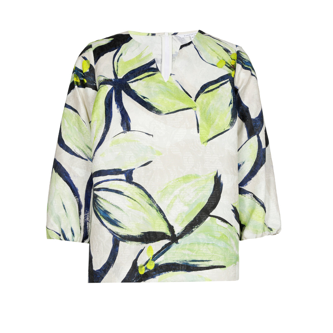 blouse met botanische print