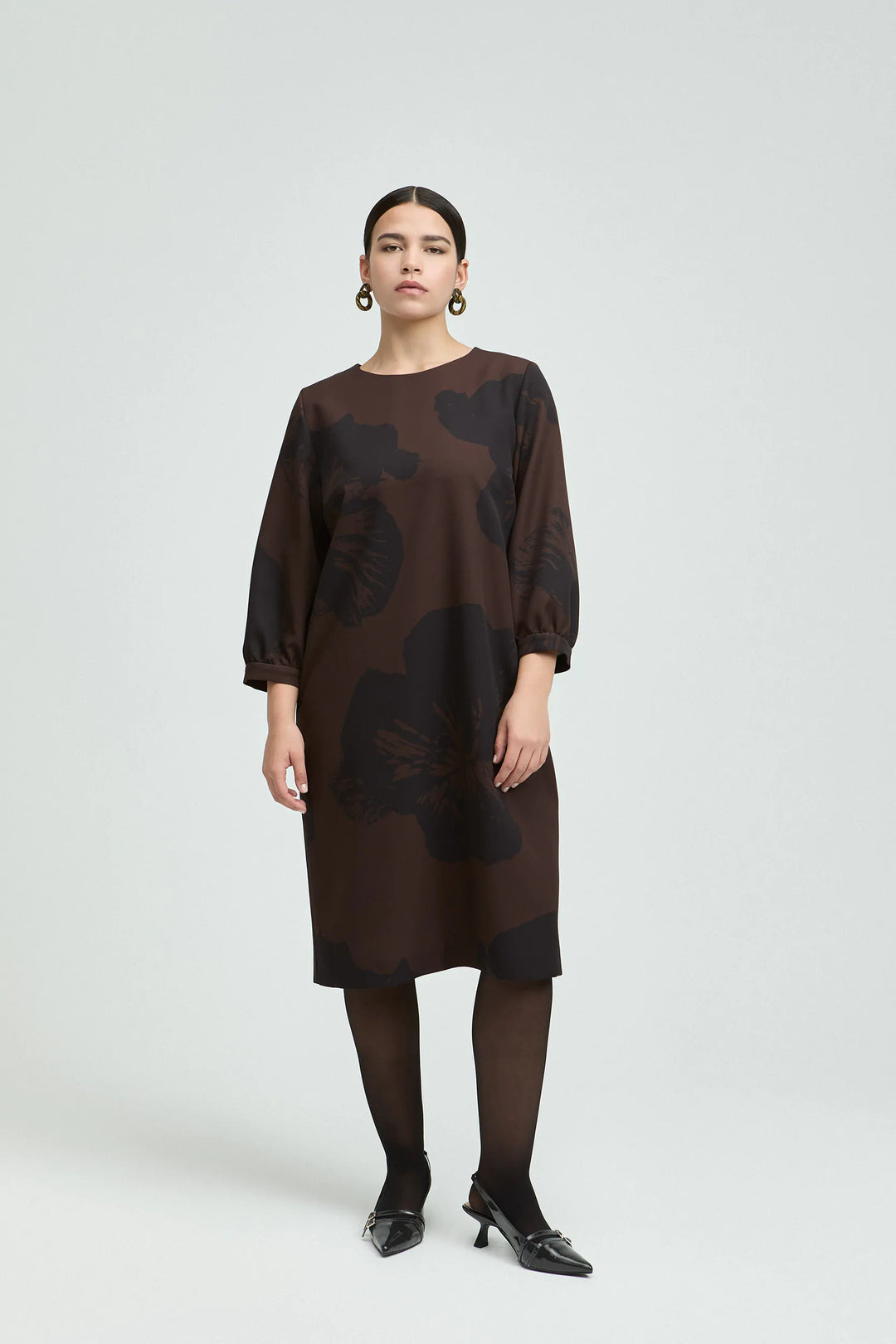 Dress with pop art floral motif