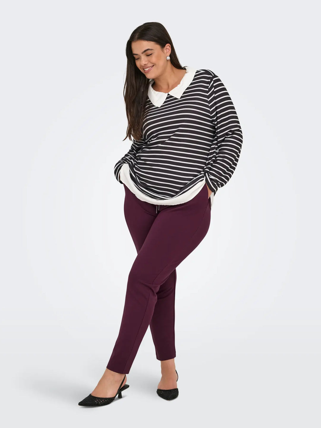 Bordeaux Broek Met Trekkoord