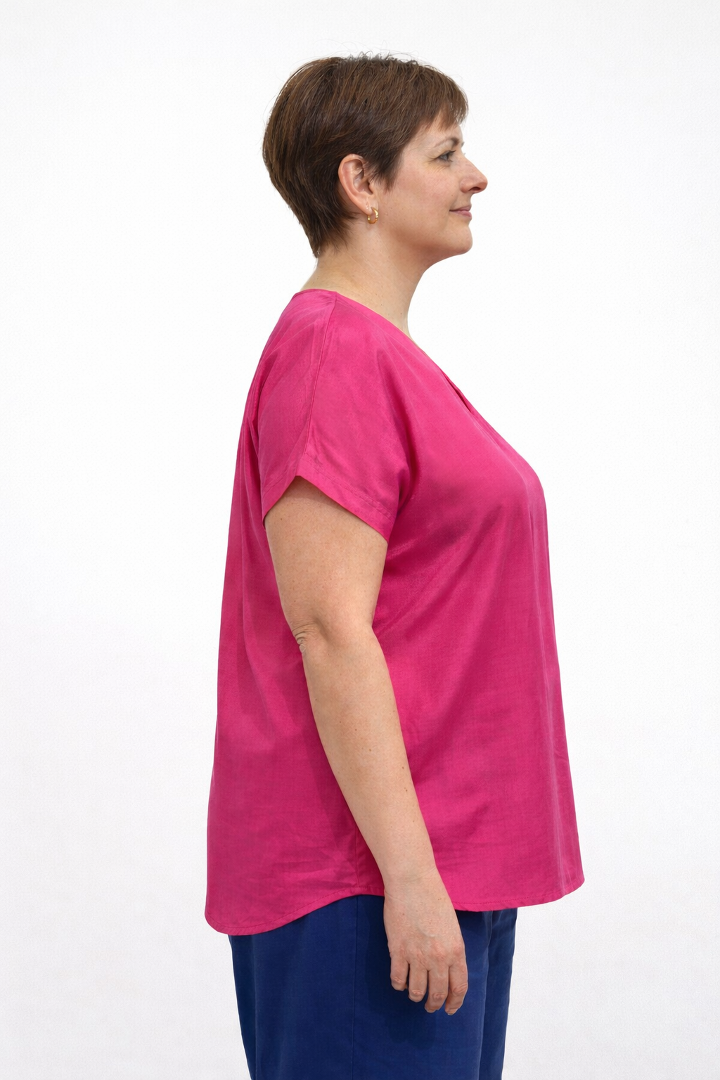 V-Hals Blouse Met Korte Mouw