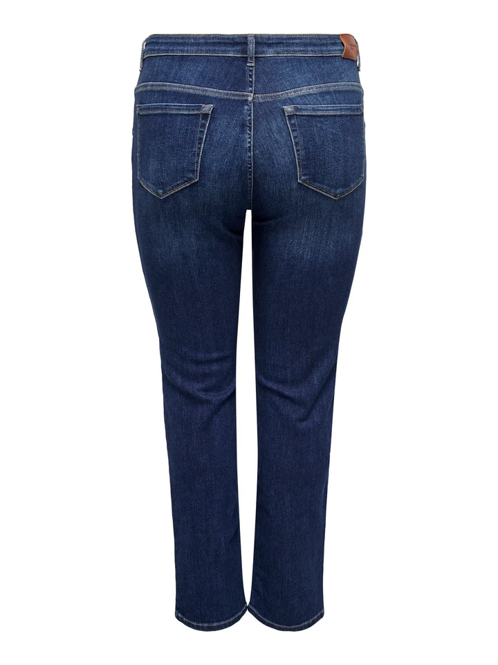 Trendy Slim Fit Jeans In Darkblue Denim