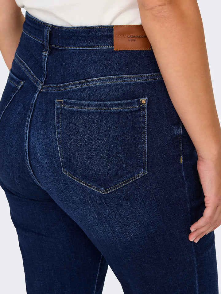 Trendy Slim Fit Jeans In Darkblue Denim