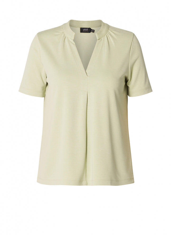 elegant olijfgroen shirt - yesta - - grote maten - dameskleding - kledingwinkel - herent - leuven