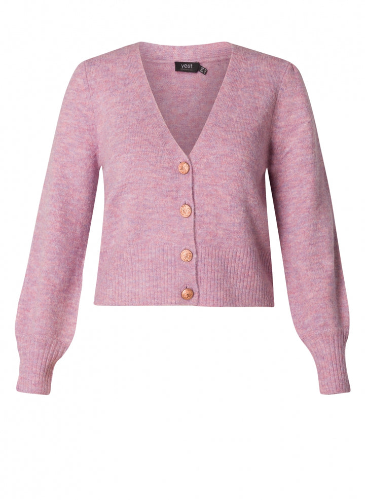 zachte roze cardigan - yesta - - grote maten - dameskleding - kledingwinkel - herent - leuven