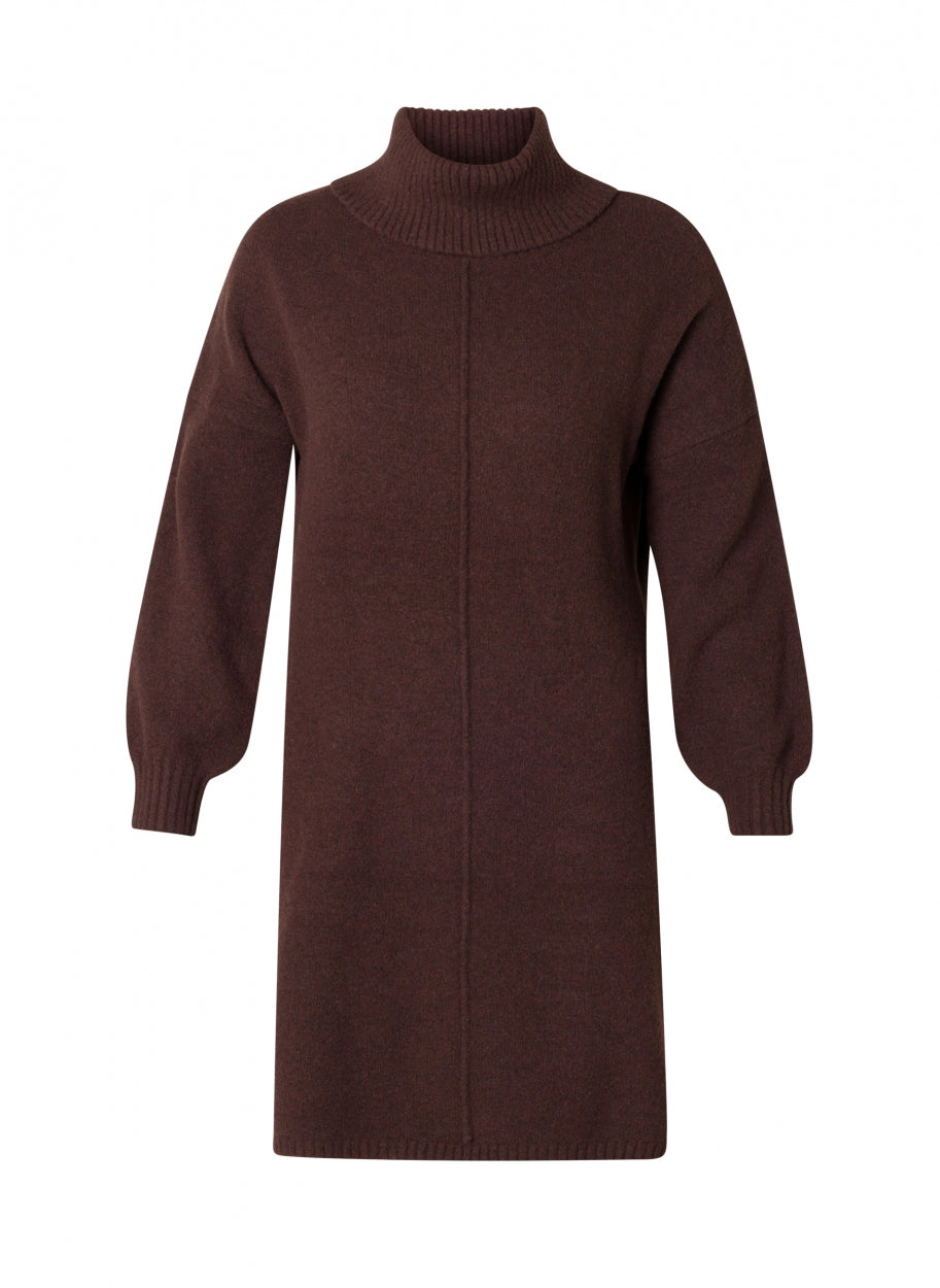 bruine gebreide jurk - yesta - - grote maten - dameskleding - kledingwinkel - herent - leuven